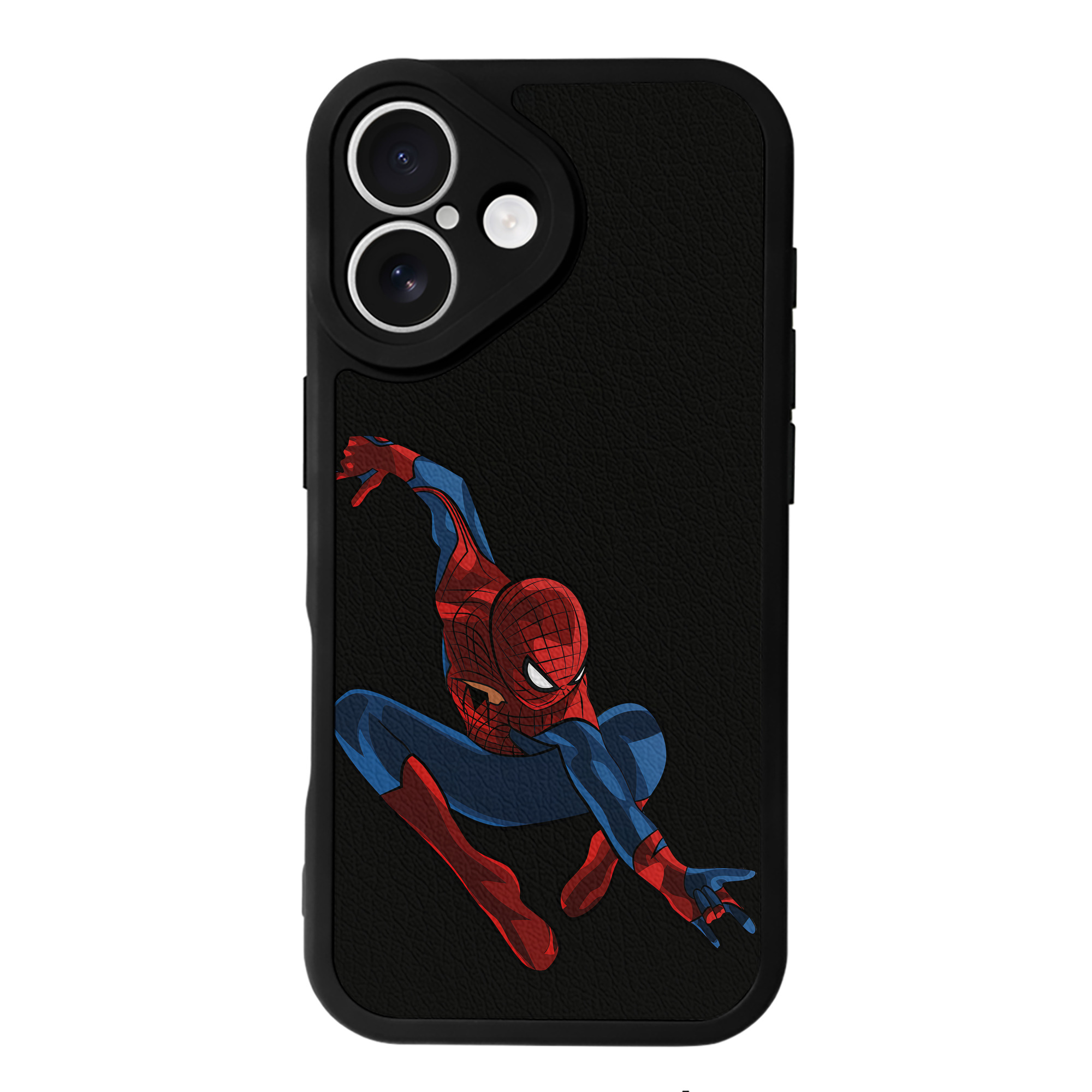 Spider Man スパイダーマン 【iPhone 16シリーズ対応】シリコンスマホケース（レザー調） 材質：シリコン